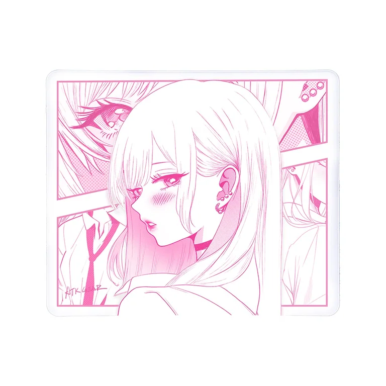 ATK Reverie Pink аніме-килимок для миші 490x420x4 мм - фото на білому фоні