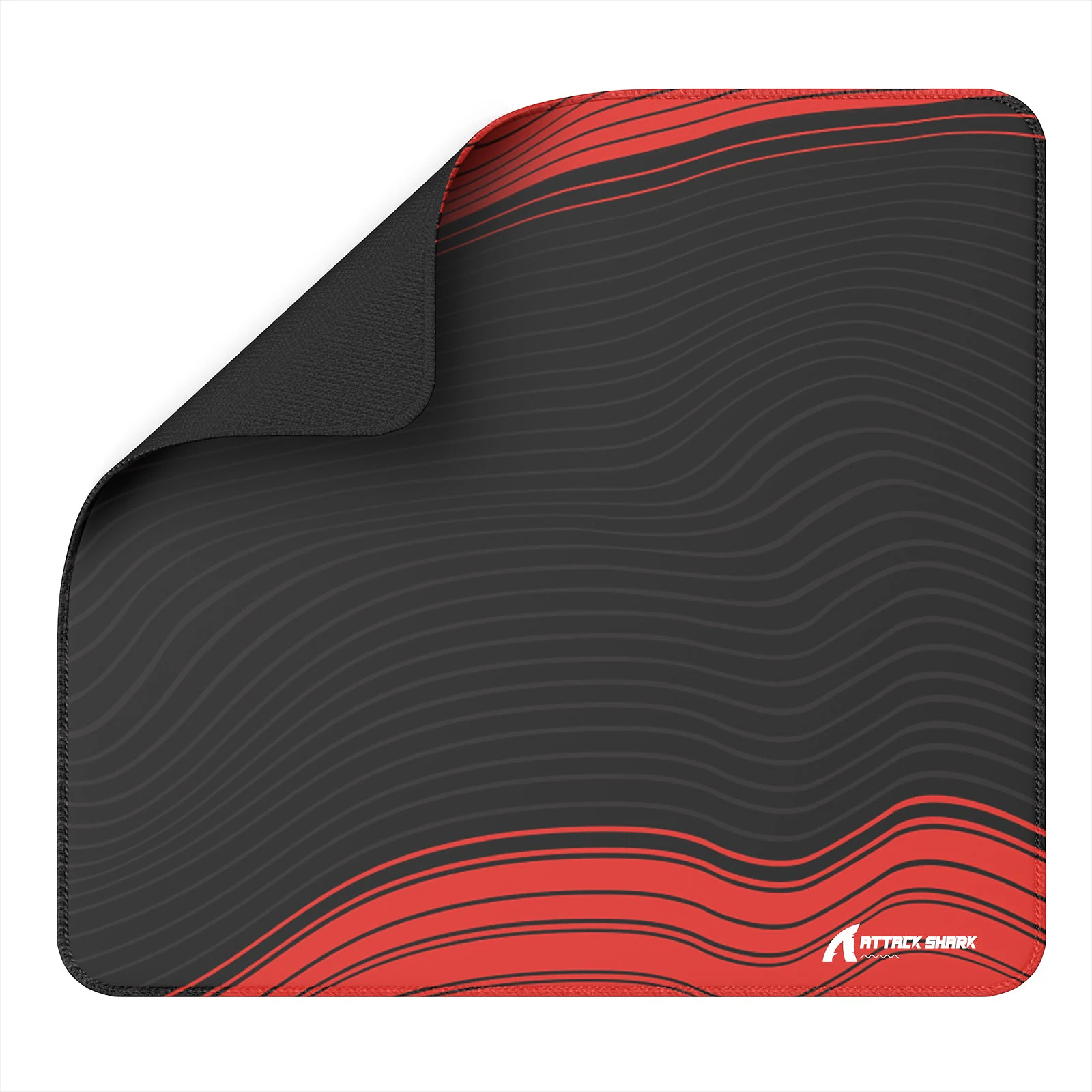 Attack Shark CM02 Black/Red Contour ігровий килимок для миші 450x400x4 мм, фото 1