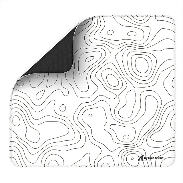 Attack Shark CM02 White Contour esports gaming mousepad 450x400x4 mm, image 1