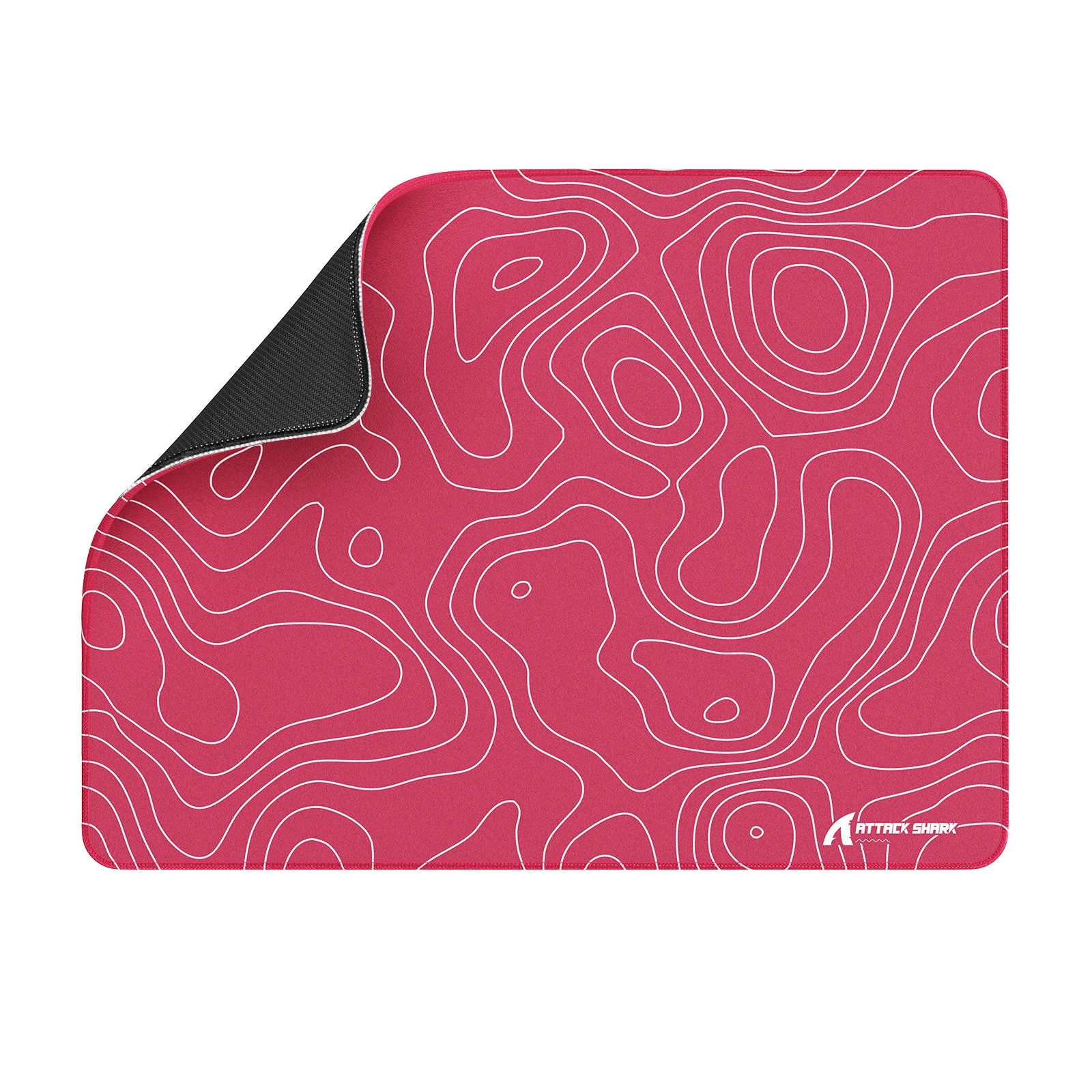 Attack Shark CM02SE Berry Red Contours игровой коврик для мыши 410x310x4 мм, фото 1