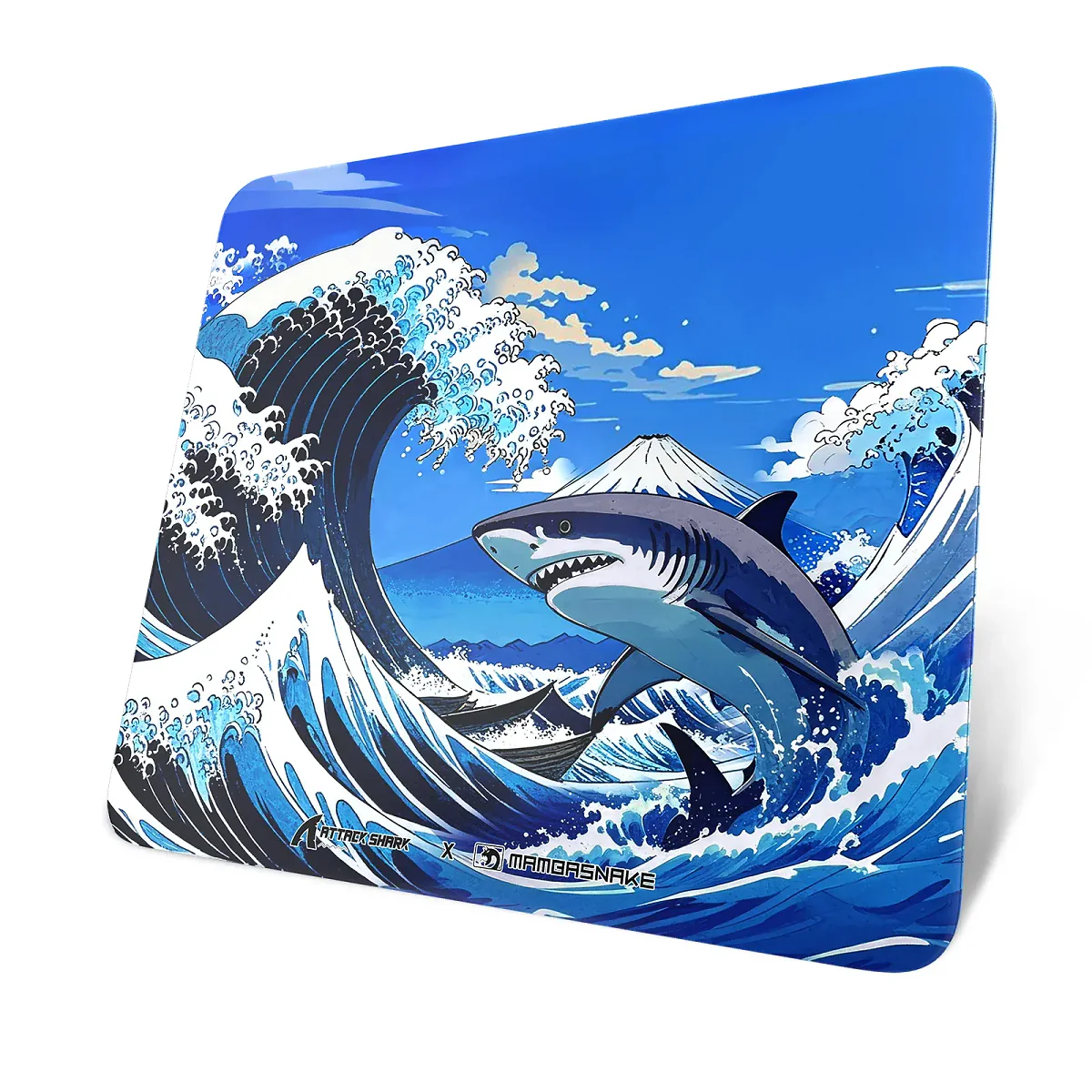 Attack Shark CM05 Wave Shark tempered glass gaming mouse pad, image 1