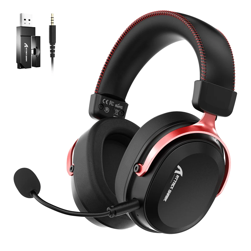 Attack Shark L30PRO Red wireless gaming headset - photo 1
