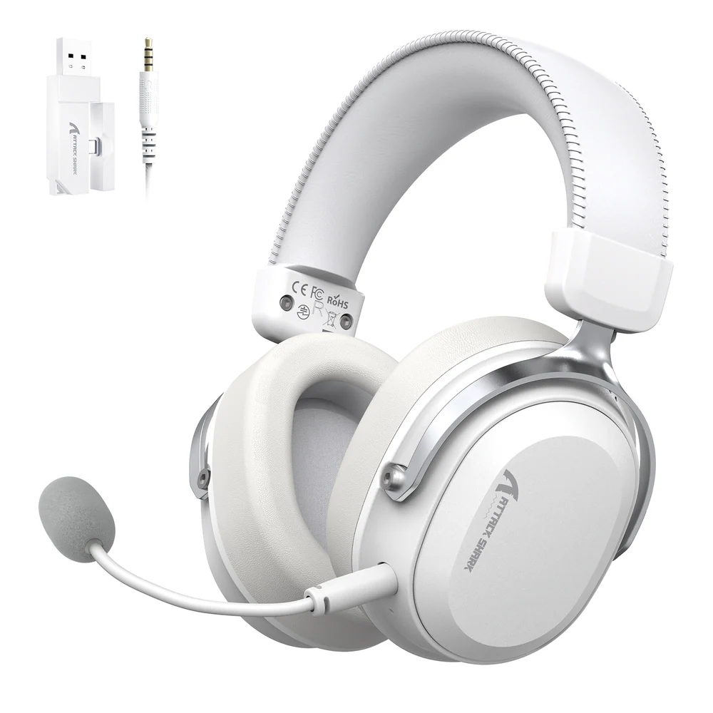 Attack Shark L30PRO White wireless gaming headset - photo 1