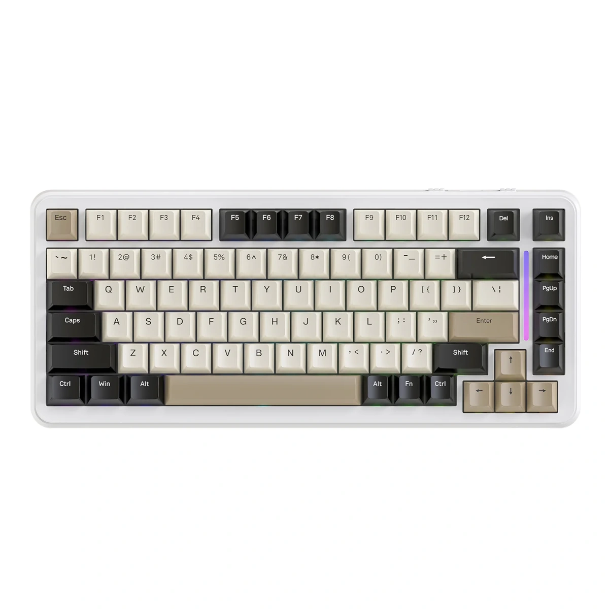 Attack Shark M86 White бездротова ігрова механічна клавіатура: фото товару на білому фоні