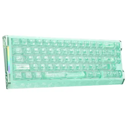 Attack Shark R68 HE Lake Green Magnetic Gaming Keyboard With Carbon Fiber Keycaps - product photo