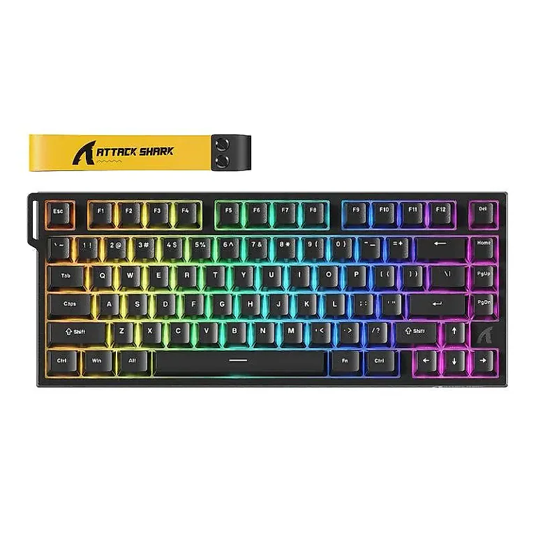 Attack Shark R82 HE Black magnetic gaming keyboard with RGB backlight - photo 1