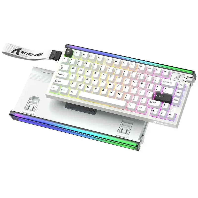 Attack Shark R85 HE White gaming magnetic keyboard with RGB backlight - photo 1