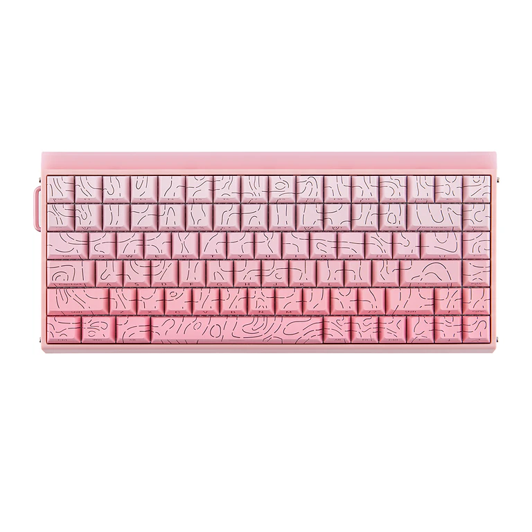 AULA HERO84 HE Pink Side-Printed 75% magnetic gaming keyboard front view
