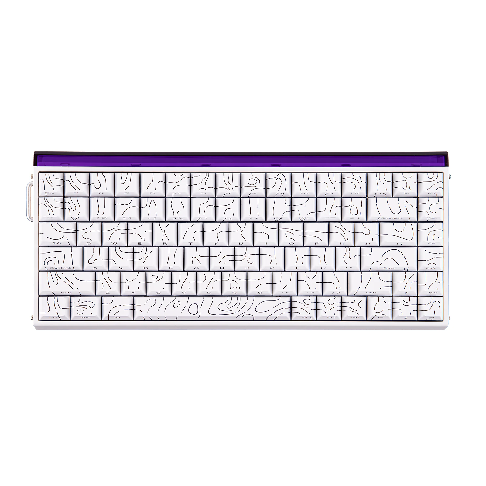 AULA HERO84 HE White Contours 75% magnetic gaming keyboard front view