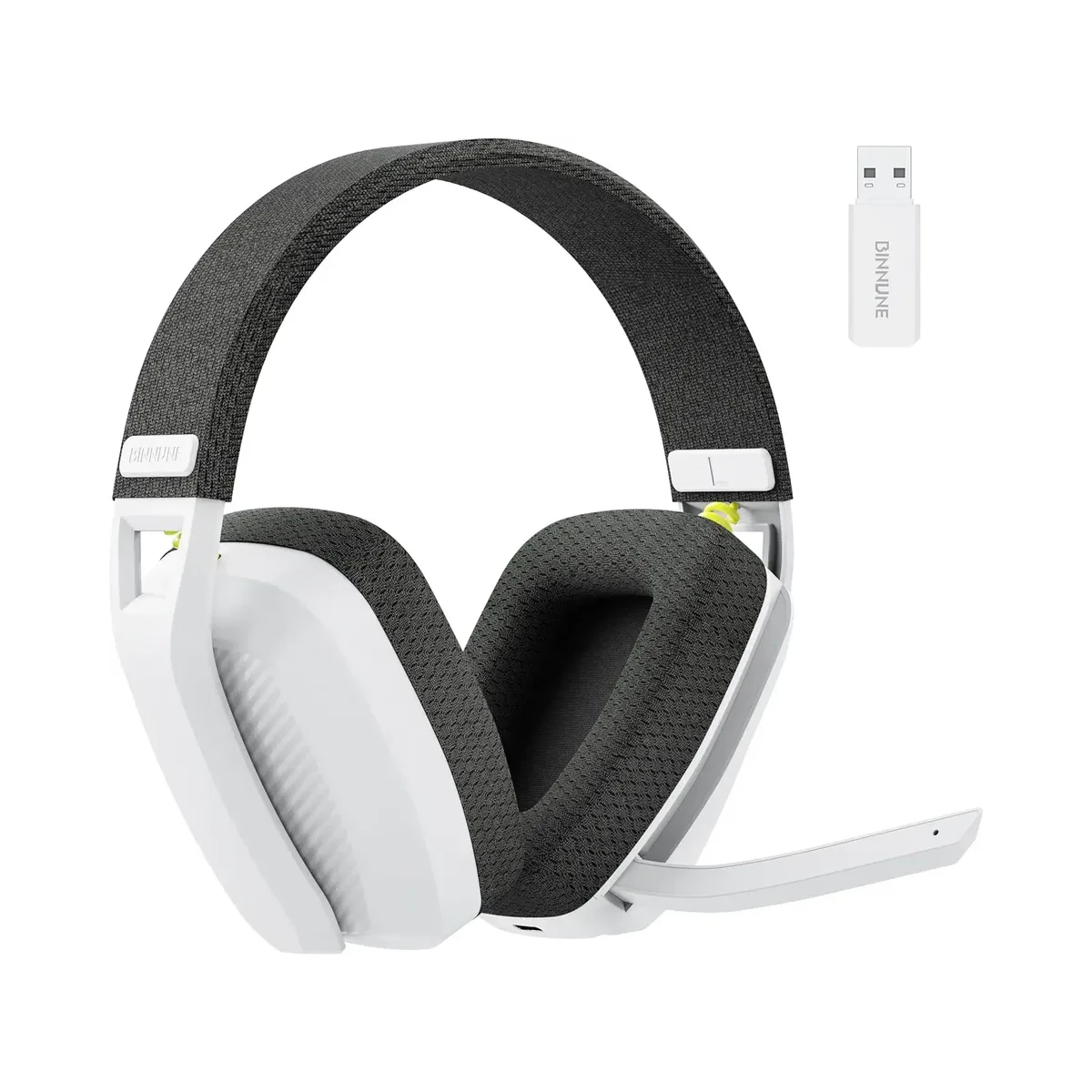 BINNUNE BW06 White Grey wireless gaming headset - photo 1