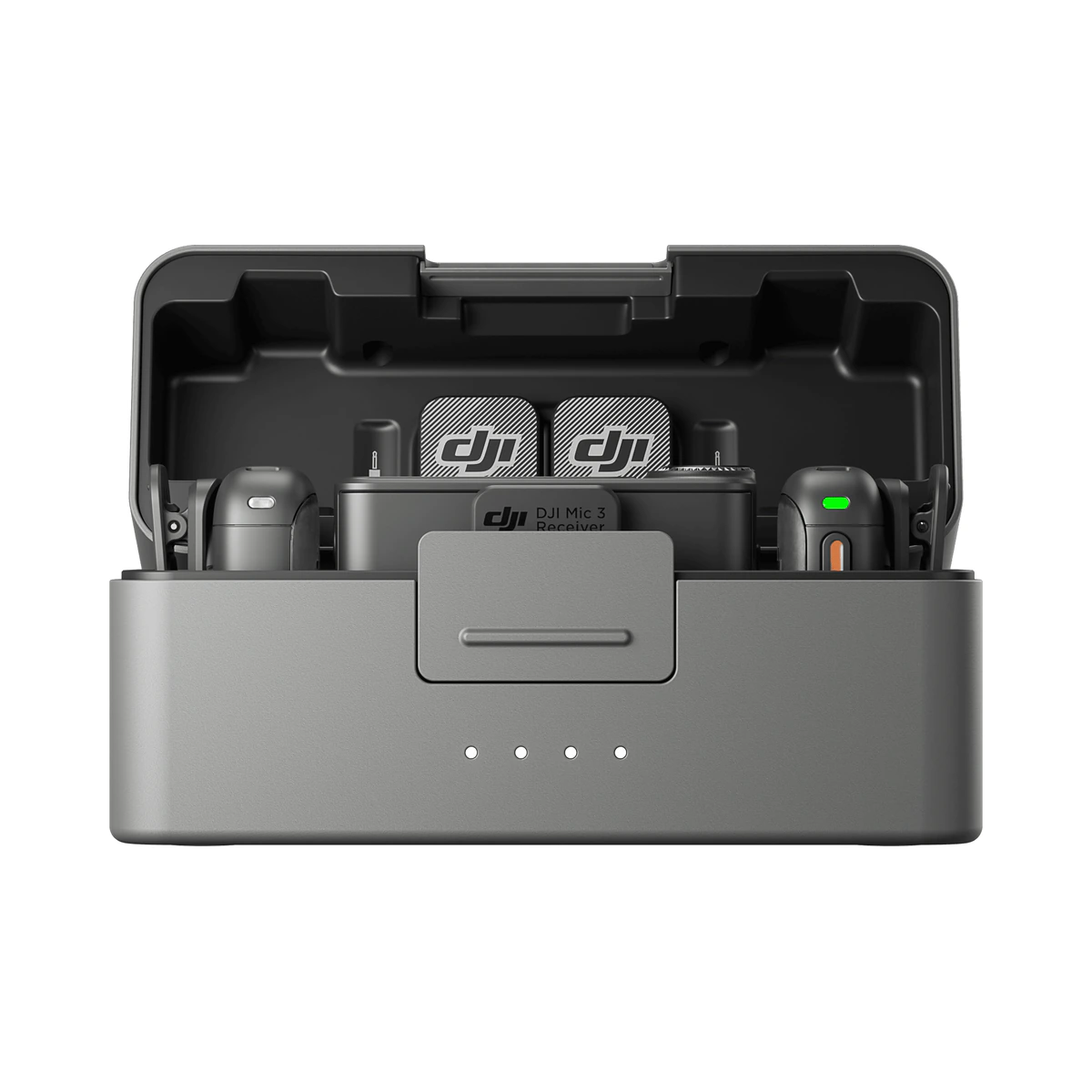 DJI Mic 3 (2 TX + 1 RX + Charging Case) бездротова мікрофонна система на білому фоні