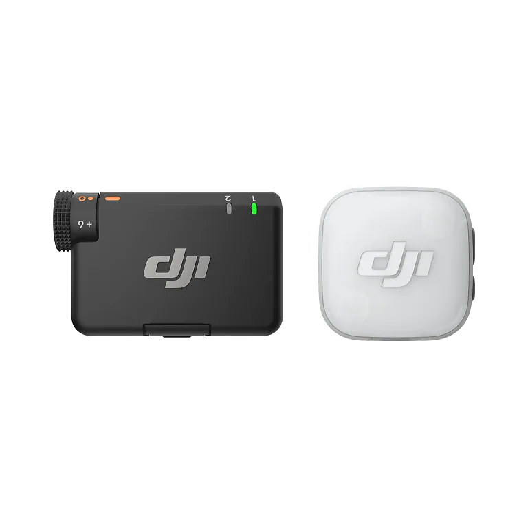 DJI Mic Mini 2 (1 TX + 1 RX) бездротова мікрофонна система на білому фоні
