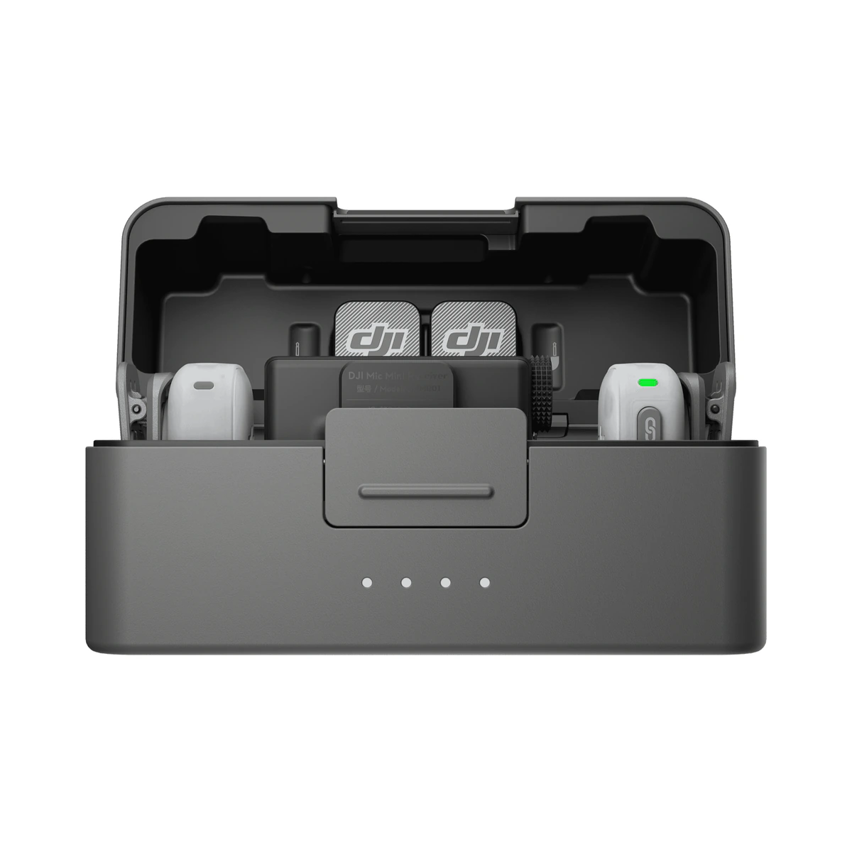 DJI Mic Mini 2 (2 TX + 1 RX + Charging Case) бездротова мікрофонна система на білому фоні
