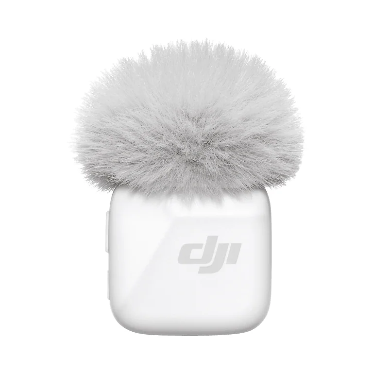 DJI Mic Mini передавач білий (Arctic White) на білому фоні