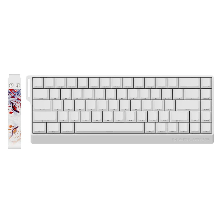 MADLIONS FIRE68 Ultra Standard Pure White Side Print магнітна ігрова клавіатура 65% - фото 1