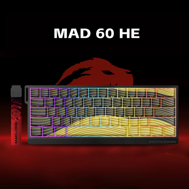 MADLIONS MAD60HE Gateron Custom магнітна ігрова клавіатура 60% - фото 1
