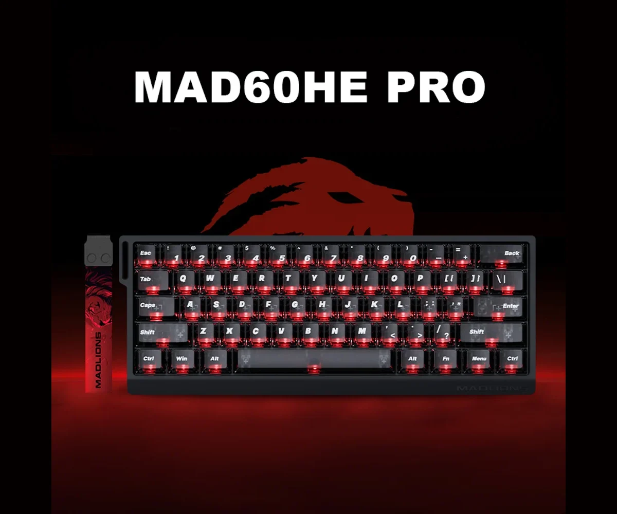 MADLIONS MAD60HE Transparent magnetic gaming keyboard 60% - image 1