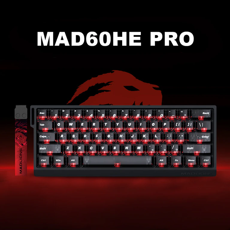 MADLIONS MAD60HE Transparent magnetic gaming keyboard 60% - image 1