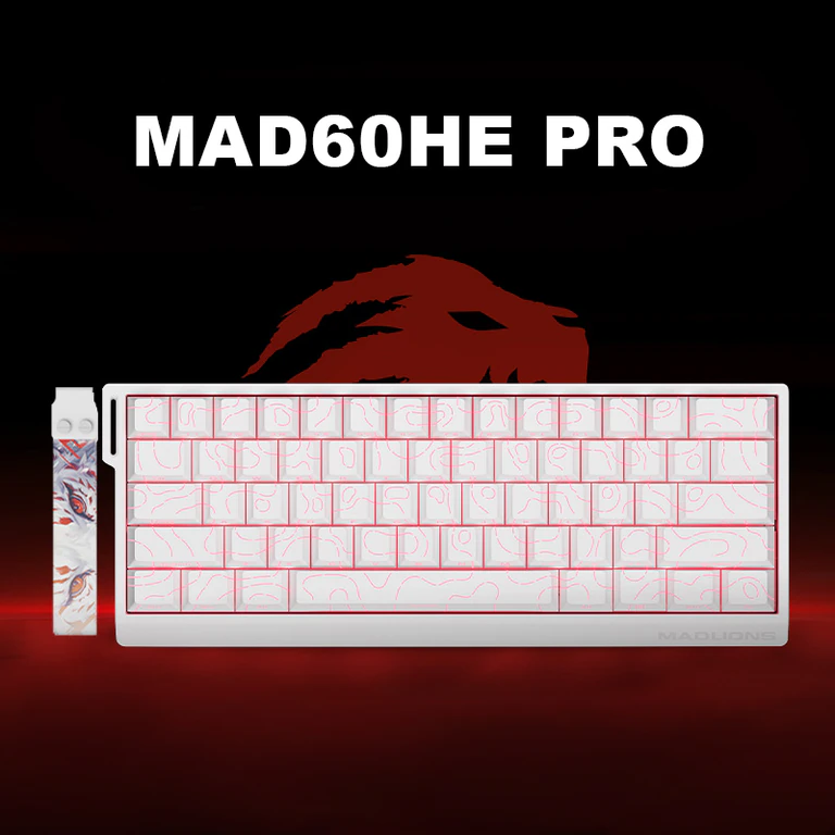 MADLIONS MAD60HE White Contour magnetic gaming keyboard 60% - image 1
