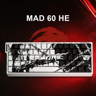 MADLIONS MAD60HE White Makima magnetic gaming keyboard 60% - image 1
