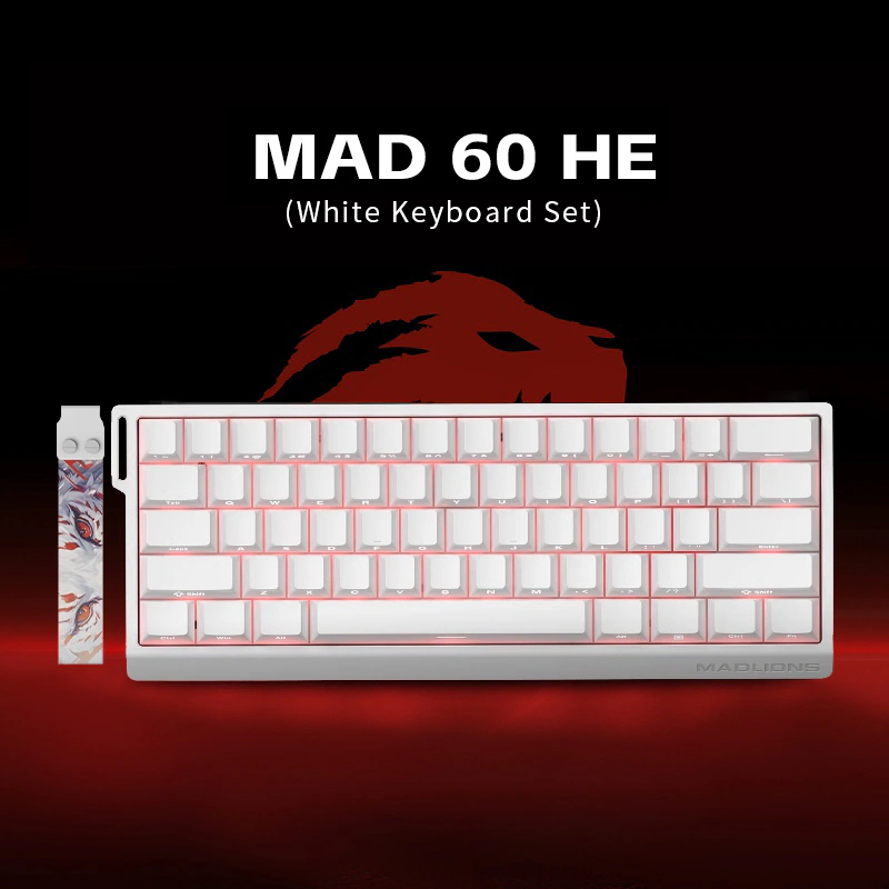 MADLIONS MAD60HE White RGB магнітна ігрова клавіатура 60% - фото 1