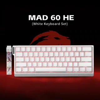 MADLIONS MAD60HE White RGB magnetic gaming keyboard 60% - image 1
