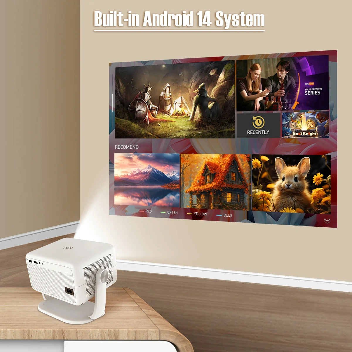 Magcubic L018 Android 14 smart projector interface