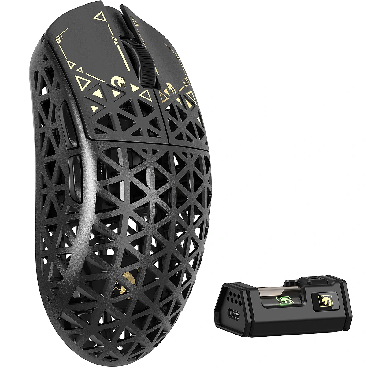 MAMBASNAKE M5 Ultra Black карбоновая беспроводная игровая мышь 8K PAW3950MAX, фото 1