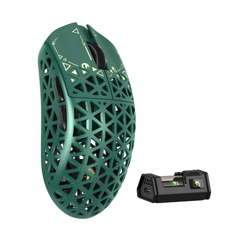 MAMBASNAKE M5 Ultra Green карбоновая беспроводная игровая мышь 8K PAW3950MAX, фото 1