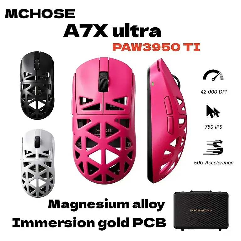 MCHOSE A7X Ultra Magnesium Alloy Беспроводная Игровая Мышь — фото 1