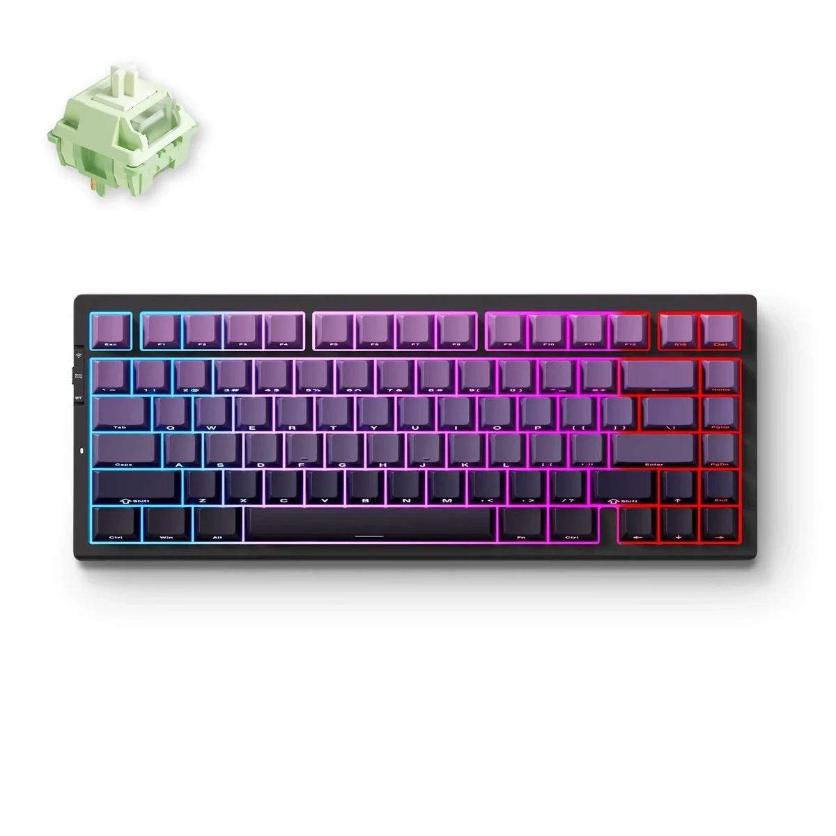 MCHOSE G75 Pro Black Purple Gradient Matcha Latte бездротова механічна клавіатура 75% - фото 1