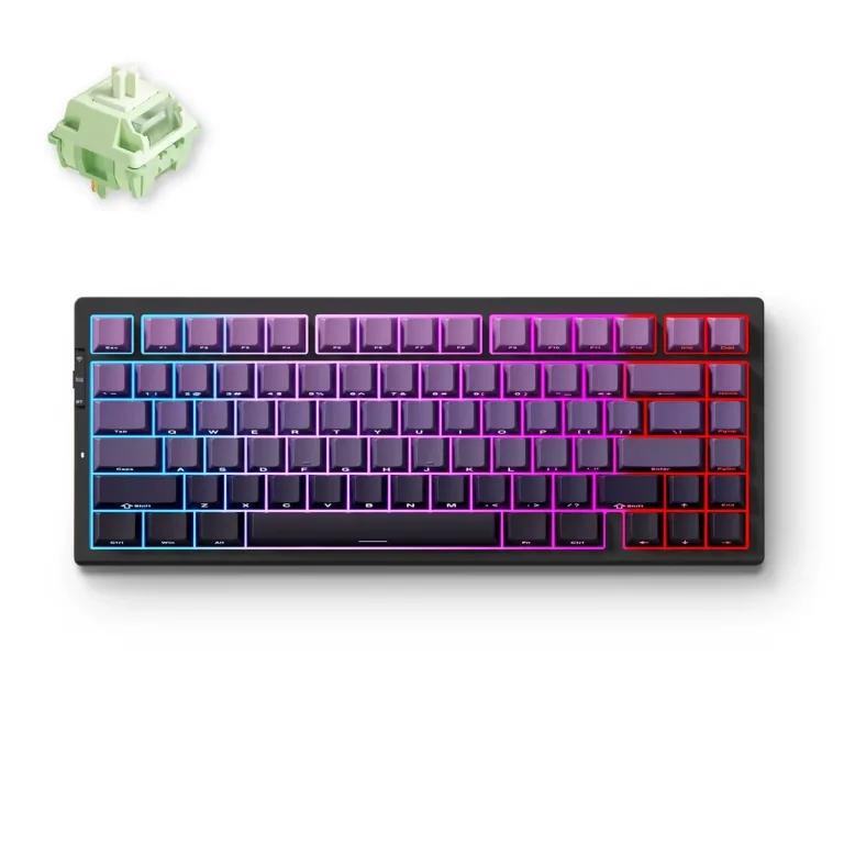 MCHOSE G75 Pro Black Purple Gradient Matcha Latte wireless mechanical keyboard 75% - image 1