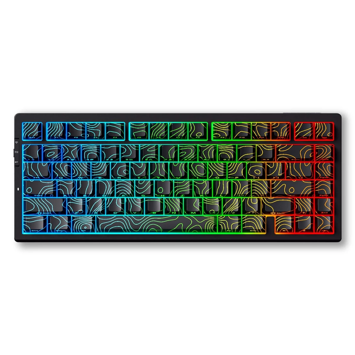 MCHOSE G75 Pro Black Topographic Matcha Latte бездротова механічна клавіатура 75% - фото 1