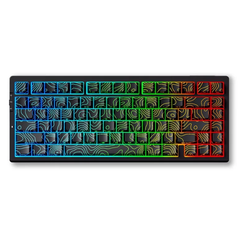 MCHOSE G75 Pro Black Topographic Matcha Latte wireless mechanical keyboard 75% - image 1