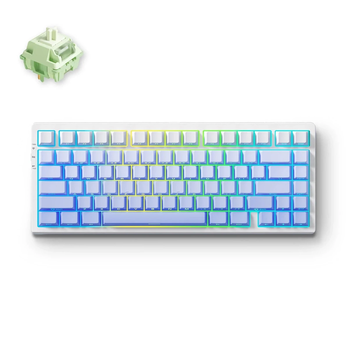 MCHOSE G75 Pro Glacier Gradient Matcha Latte бездротова механічна клавіатура 75% - фото 1