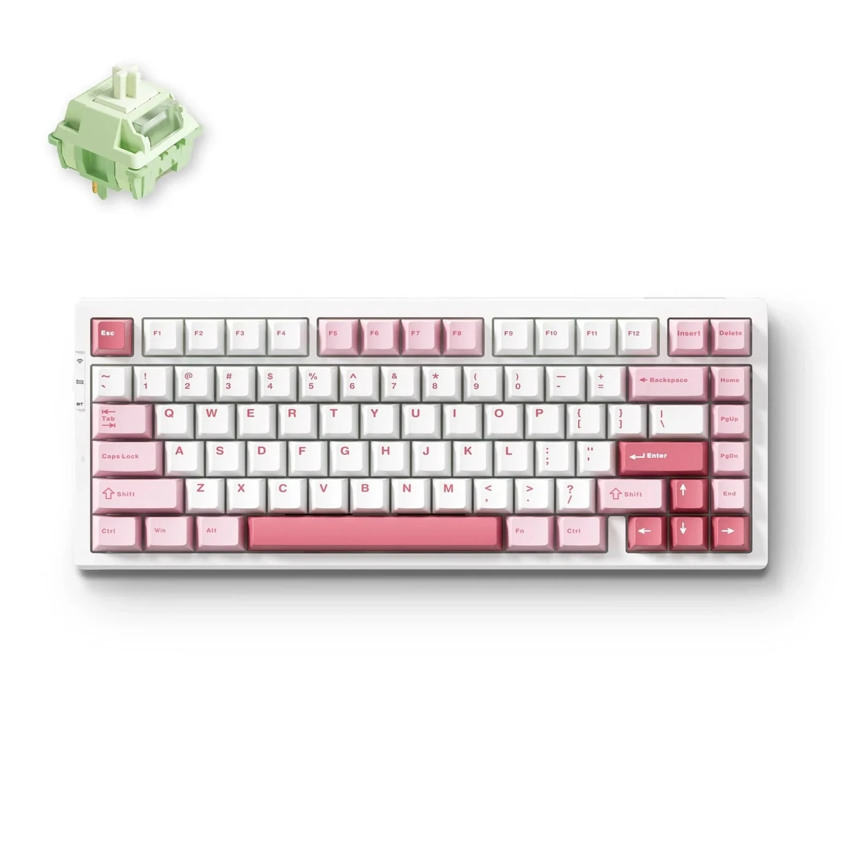 MCHOSE G75 Pro White Pink Matcha Latte бездротова механічна клавіатура 75% - фото 1