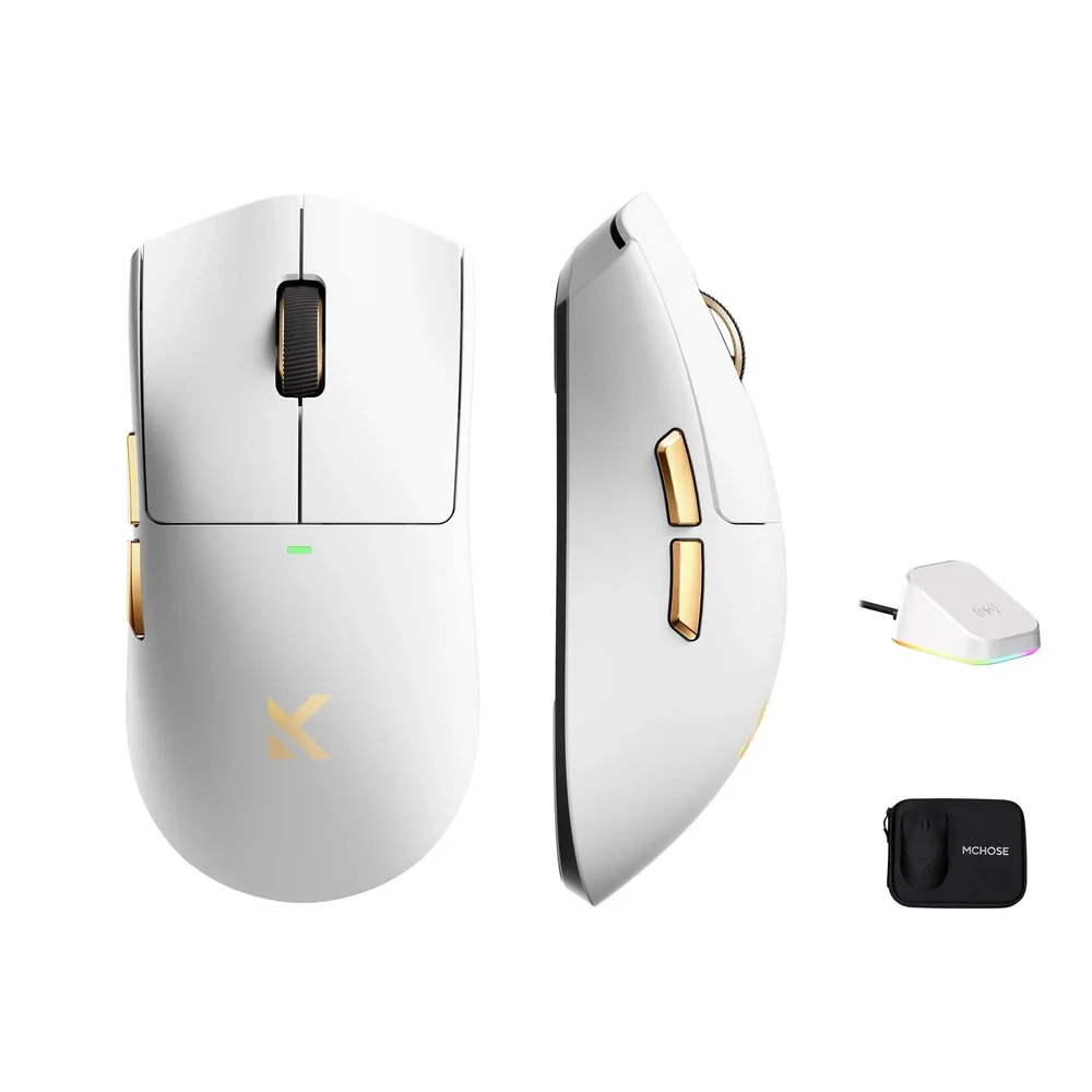 Mchose K7 Ultra White Gold with charging dock and 8K receiver