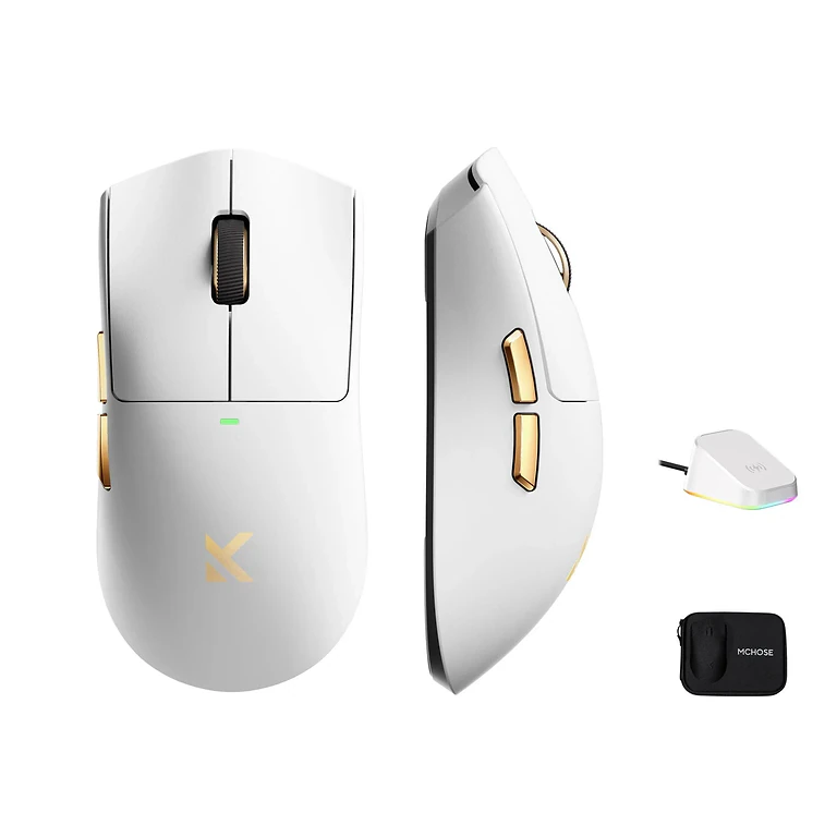 Mchose K7 Ultra White Gold with charging dock and 8K receiver