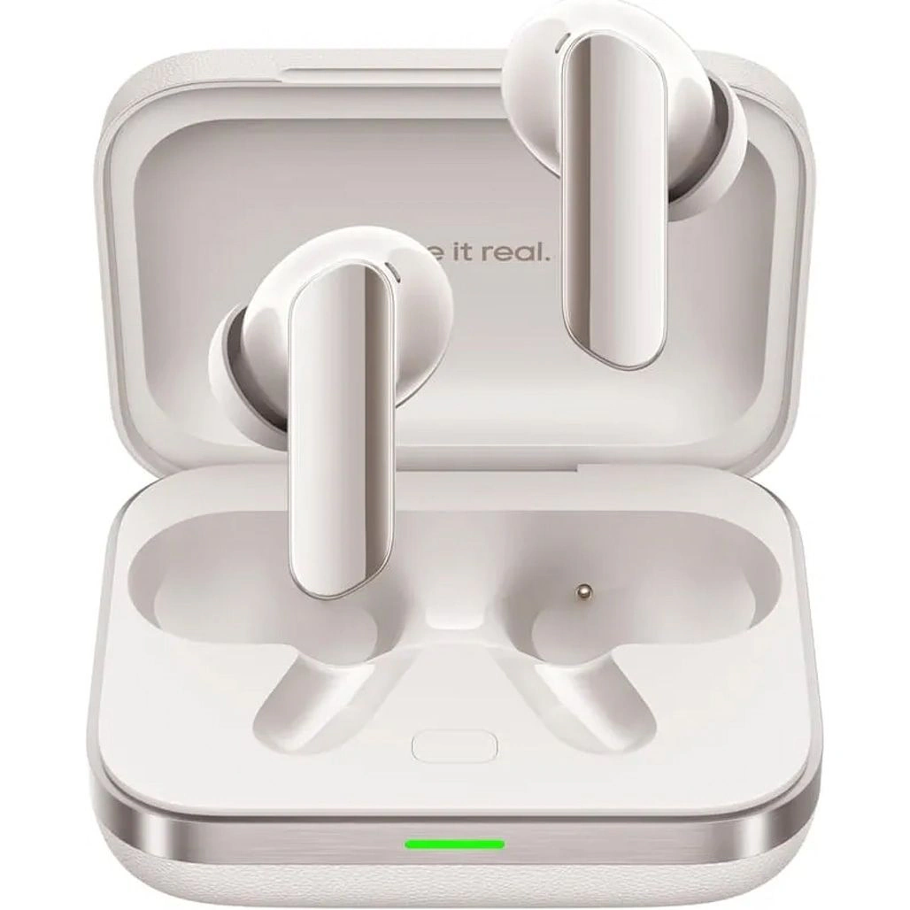 realme Buds Air 7 Pro Glory Beige TWS earbuds with ANC in charging case