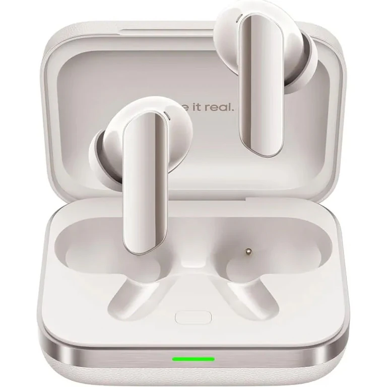 realme Buds Air 7 Pro Glory Beige TWS earbuds with ANC in charging case