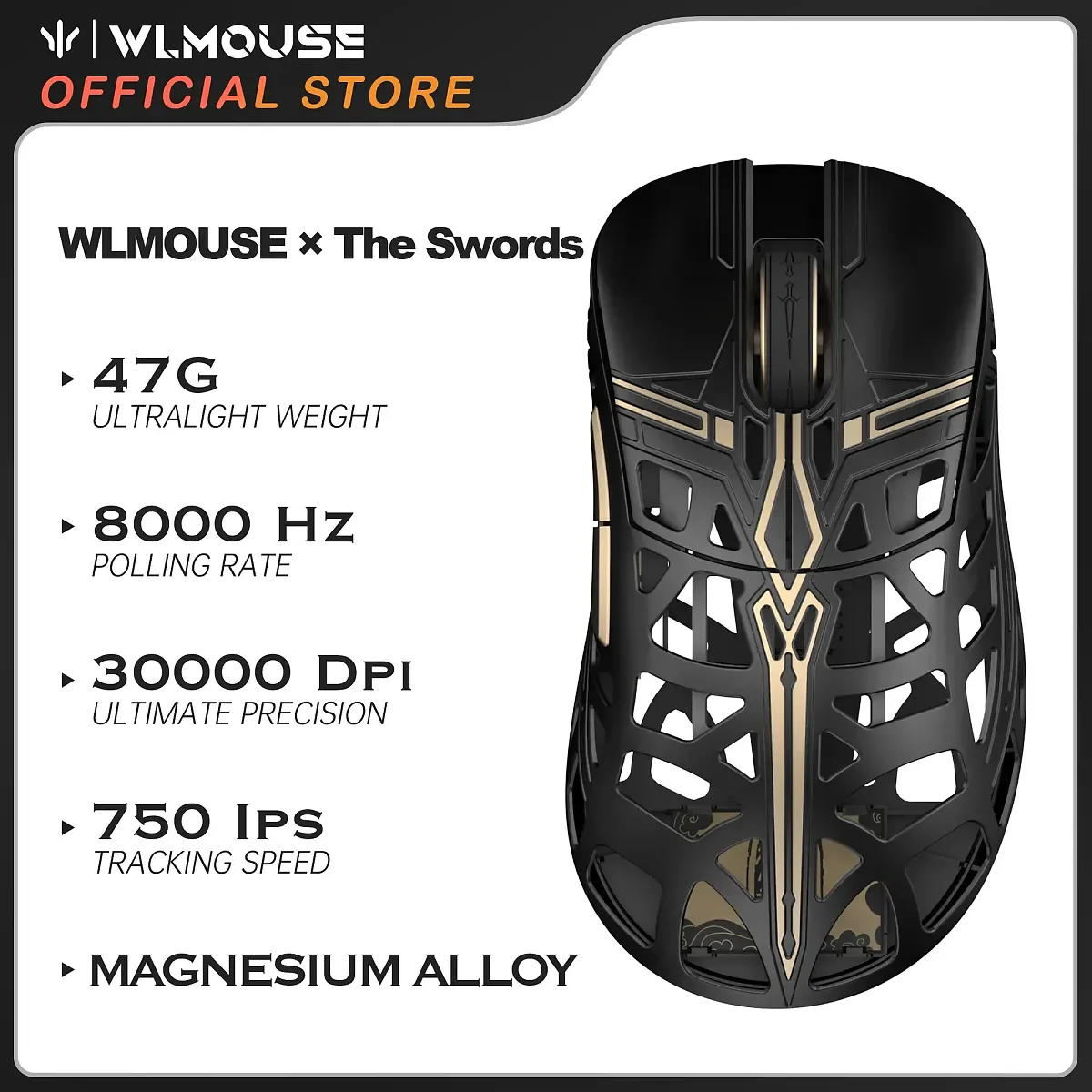 WLMOUSE Sword X 47g Wireless gaming mouse — image 1