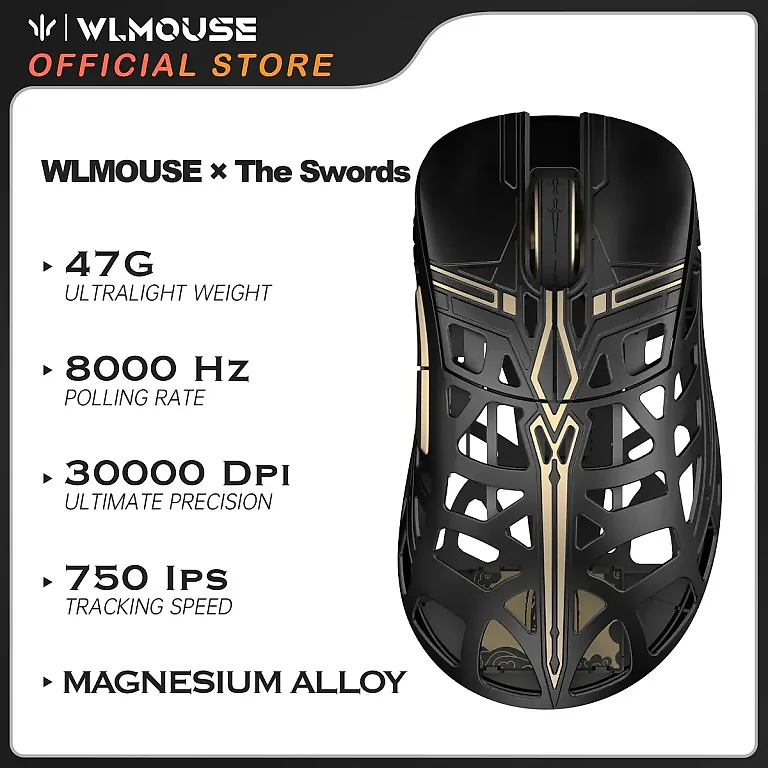 WLMOUSE Sword X 47g Wireless gaming mouse — image 1